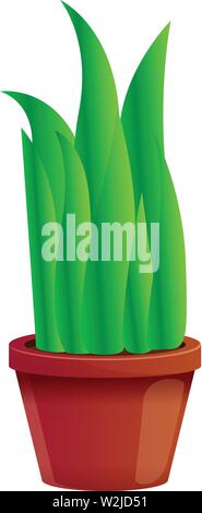 Vaso succulenti icona. Cartoon di succulenta vaso icona vettoriali per il web design isolato su sfondo bianco Illustrazione Vettoriale