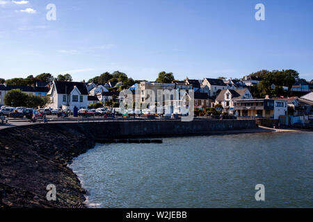 Una vista generale di Saundersfoot, Pembrokeshire, Galles. Foto Stock