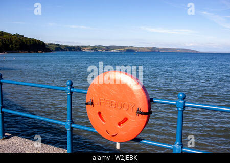 Una vista generale di Saundersfoot, Pembrokeshire, Galles. Foto Stock