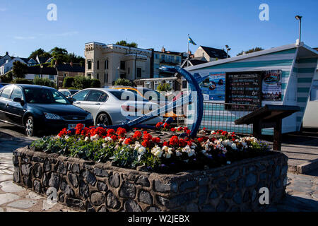 Una vista generale di Saundersfoot, Pembrokeshire, Galles. Foto Stock