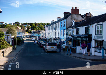 Una vista generale di Saundersfoot, Pembrokeshire, Galles. Foto Stock