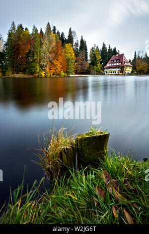 Waldsee a Lindenberg im Allgäu, Lindau distretto, Baviera, Germania, Europa. Foto Stock