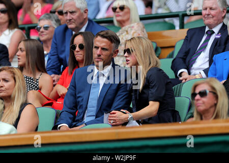 Londra, Regno Unito. 9 Luglio, 2019. Phil, Julie Neville, i campionati di Wimbledon 2019, 2019 Credit: Allstar Picture Library/Alamy Live News Foto Stock