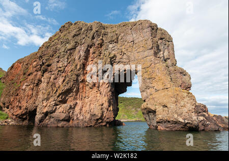 Elephant rock lungo dal punto Boddin, vicino a Montrose, Scozia Foto Stock