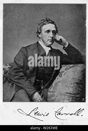 LEWIS CARROLL - Charles Dodgson (1832-1898) romanziere inglese, fotografo, matematico Foto Stock