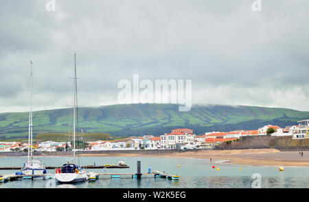 Marina di Praia da Vitoria, Azzorre, Portogallo Foto Stock