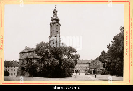 Europa, Deutschland, Thüringen, Weimar, Das Schloss, herausgegeben vom Verlag Römmler & Jonas, K. S. Hof-Photogr., Dresda, 1892. / Europa, Germania, Foto Stock