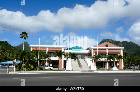 Il moderno edificio del Ministero della Giustizia Ad Avarua, Rarotonga Isole Cook, Polinesia Foto Stock