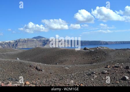 Vulcano di Santorini escursione Foto Stock