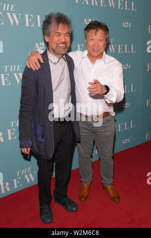 NEW YORK, NY - Luglio 08: David Henry Hwang e Tzi ma partecipare a "L'Addio " New York a Screening Metrograph sulla luglio 08, 2019 a New York City. Foto Stock