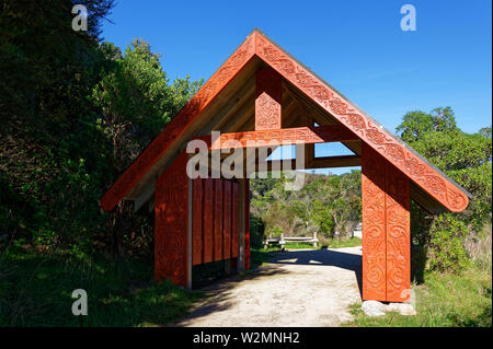 Uscita Nuova Zelanda Abel Tasman costiere e le piste interne al Golden Bay Foto Stock