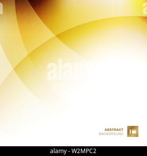 Abstract gradienti di colore giallo colore cerchi sovrapposti sullo sfondo. Creative Design modello geometrico colori dorati. È possibile utilizzare per la copertina della brochure, post Illustrazione Vettoriale
