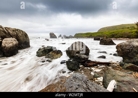 Samuel H Boardman State Park è situato in Oregon, nella costa occidentale degli Stati Uniti d'America, viaggio USA, avventura, paesaggio, rain forest, oceano pacifico Foto Stock