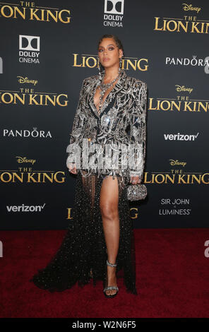 Hollywood, CA. 9 Luglio, 2019. Beyonce, presso il re Leone Premiere del film a El Capitan theater in Hollywood, la California il 9 luglio 2019. Credito: Faye Sadou/media/punzone Alamy Live News Foto Stock