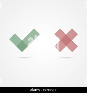 Segno di spunta segni di icone. Eps vettoriali10 illustrazione Illustrazione Vettoriale