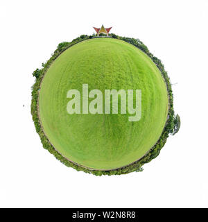 360 panorama del parco pubblico con percorso di clipping interno / circle panorama del parco pubblico Foto Stock