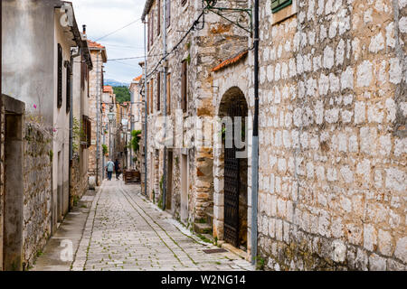 Città Vecchia di Stari Grad Hvar, Dalmazia, Croazia Foto Stock