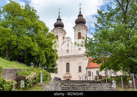 Tihany benedettina ABBAZIA DI Tihany, Balaton, Ungheria Foto Stock