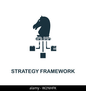 Icona Strategy Framework. Design degli elementi creativi dalla collezione di icone di strategia aziendale. Icona di pixel Perfect Strategy Framework per web design e app Foto Stock