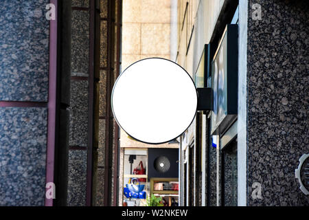 Cartello mock up. Foto cartello vuota. messaggio o pubblicità Foto Stock