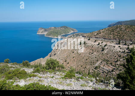 Assos villaggio in Grecia KEFALONIA Foto Stock