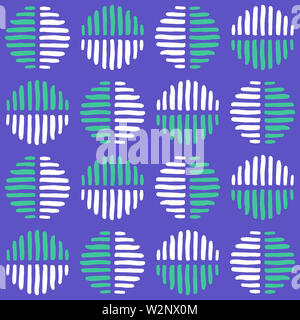 Un abstract macchie striped pattern, creato di mano sagome disegnate. Foto Stock