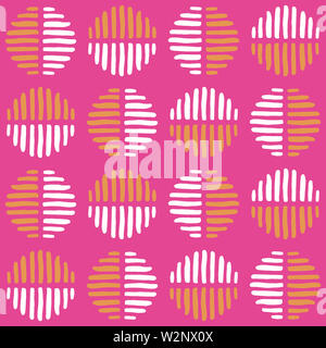 Un abstract macchie striped pattern, creato di mano sagome disegnate. Foto Stock
