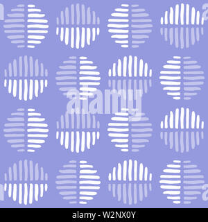 Un abstract macchie striped pattern, creato di mano sagome disegnate. Foto Stock