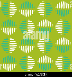 Un abstract macchie striped pattern, creato di mano sagome disegnate. Foto Stock