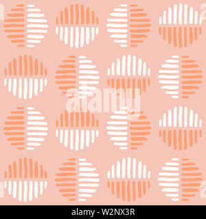 Un abstract macchie striped pattern, creato di mano sagome disegnate. Foto Stock