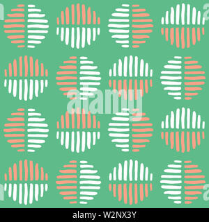 Un abstract macchie striped pattern, creato di mano sagome disegnate. Foto Stock