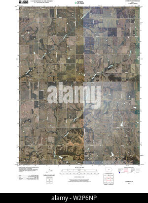 USGS mappe TOPO Iowa IA Conway 20100422 TM il restauro Foto Stock