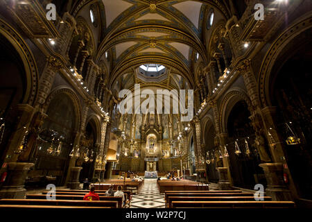 SANTA MARIA DE MONTSERRAT ABBEY, SPAGNA Foto Stock