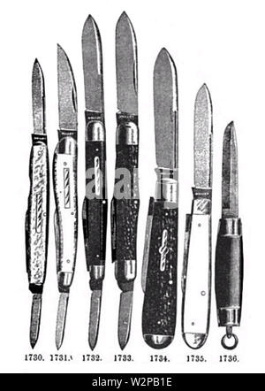 Xix secolo la conoscenza della carpenteria e falegnameria e penna jackknives Foto Stock