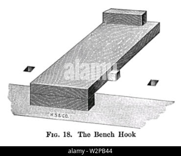 Xix secolo la conoscenza della carpenteria e falegnameria benchhook Foto Stock