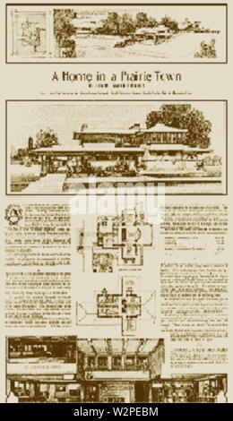 Una casa in una città della prateria - Ladies Home Journal Feb 1901 Foto Stock