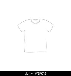 T shirt icona linea di segno wtyle. vettore Illustrazione Vettoriale