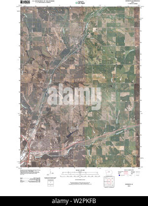 USGS mappe TOPO Iowa IA Denison 20100427 TM il restauro Foto Stock