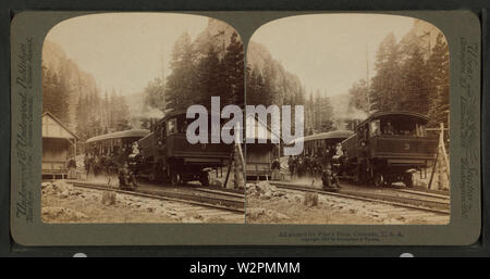 Tutti a bordo per il Pike Peak, Colorado, Stati Uniti d'America, da Robert N Dennis raccolta di vista stereoscopica Foto Stock