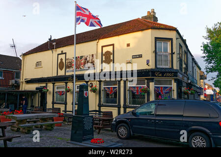 Shankill Road, Belfast, Irlanda del Nord.murales sulla Shankill Road. Foto Stock