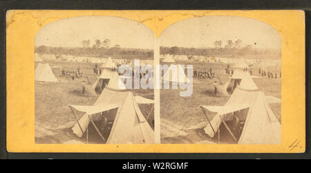 Camp Hamilton vicino a Fortezza Monroe, Va, da Robert N Dennis raccolta di vista stereoscopica Foto Stock