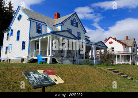 Degli ufficiali di fila, Fort Seward, Haines, Lynn Canal, Alaska, STATI UNITI D'AMERICA Foto Stock