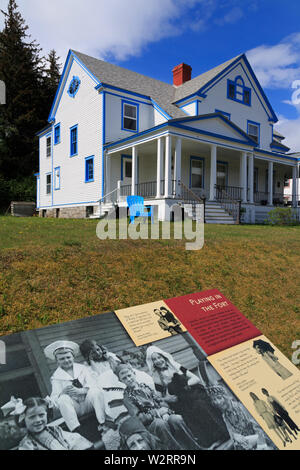 Degli ufficiali di fila, Fort Seward, Haines, Lynn Canal, Alaska, STATI UNITI D'AMERICA Foto Stock