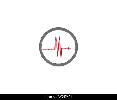 Onda sonora illustrazione vettore logo Modello icona Foto Stock