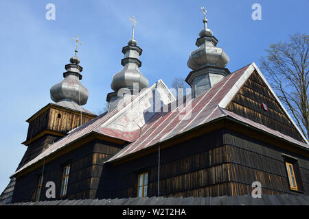 Chiesa di San Michele Arcangelo, ex cattolica greca, attualmente la Chiesa cattolico romana, Polany, Polonia, Europa Foto Stock