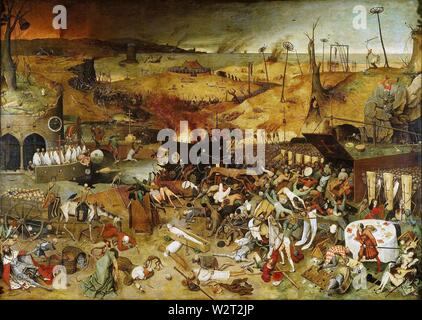 Il Trionfo della Morte (circa 1562) dipinto da Pieter Bruegel (Brueghel) Il Sambuco (MI) - molto ad alta risoluzione e qualità dell'immagine Foto Stock