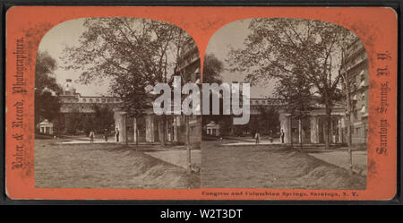 Congresso e Columbian molle, Saratoga, NY, da Robert N Dennis raccolta di vista stereoscopica Foto Stock