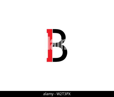 B la lettera modello logo illustrazione vettoriale Foto Stock