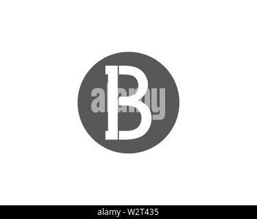 B la lettera modello logo illustrazione vettoriale Foto Stock