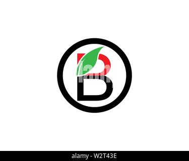 B la lettera modello logo illustrazione vettoriale Foto Stock